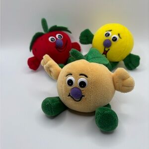 Fruit Pals Plush Trio - Red, Yellow, Tan